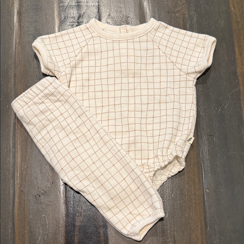 Cream and Brown Kids Matching Set
